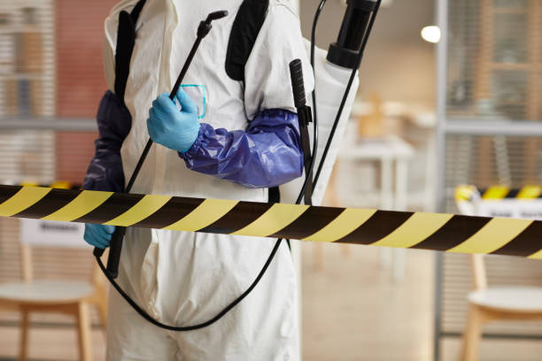 Professional Sewage Cleanup technician working in Volin, SD